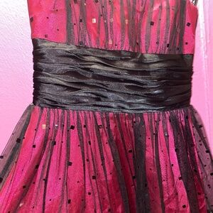Pink and black prom/party dress